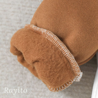 Mameluco para Bebé de Algodón Blanco y Café Cómodo y Suave – Osito Varsity Beige