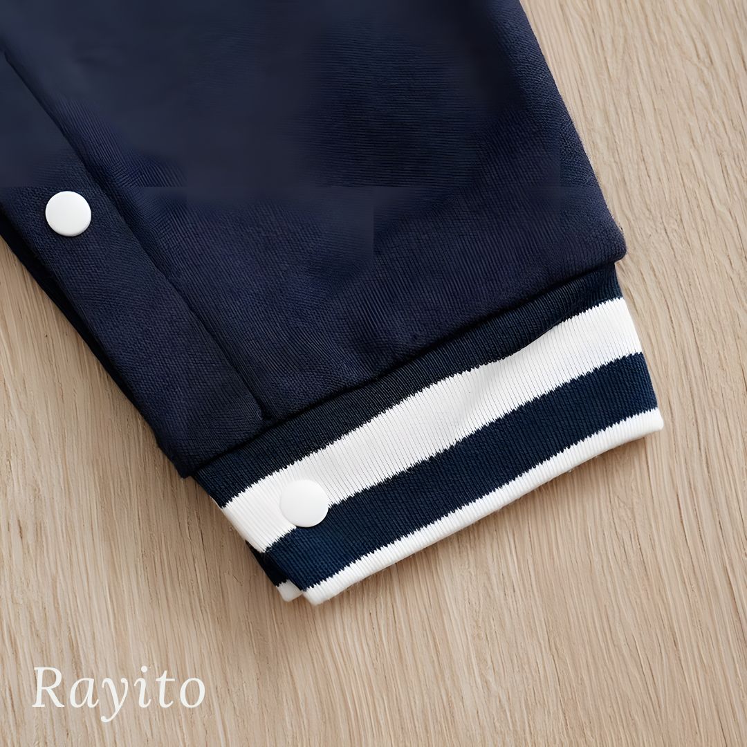 Mameluco para Bebé de Algodón Azul Marino y Blanco Cómodo – Estilo Beisbol