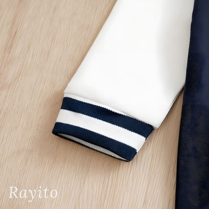 Mameluco para Bebé de Algodón Azul Marino y Blanco Cómodo – Estilo Beisbol